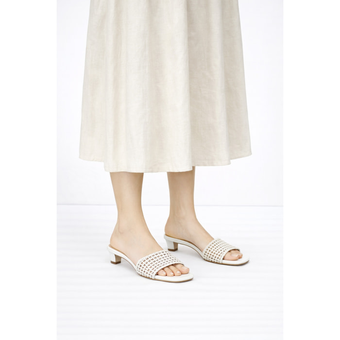 Ciabatta intreccio - tacco 3,5 cm