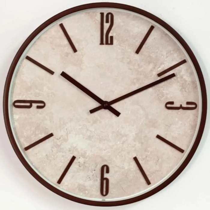 Horloge Nella D29cm marron