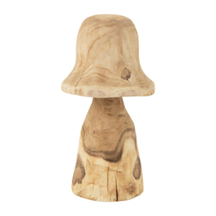 J-Line décoration Champignon Cloche - bois - naturel - medium