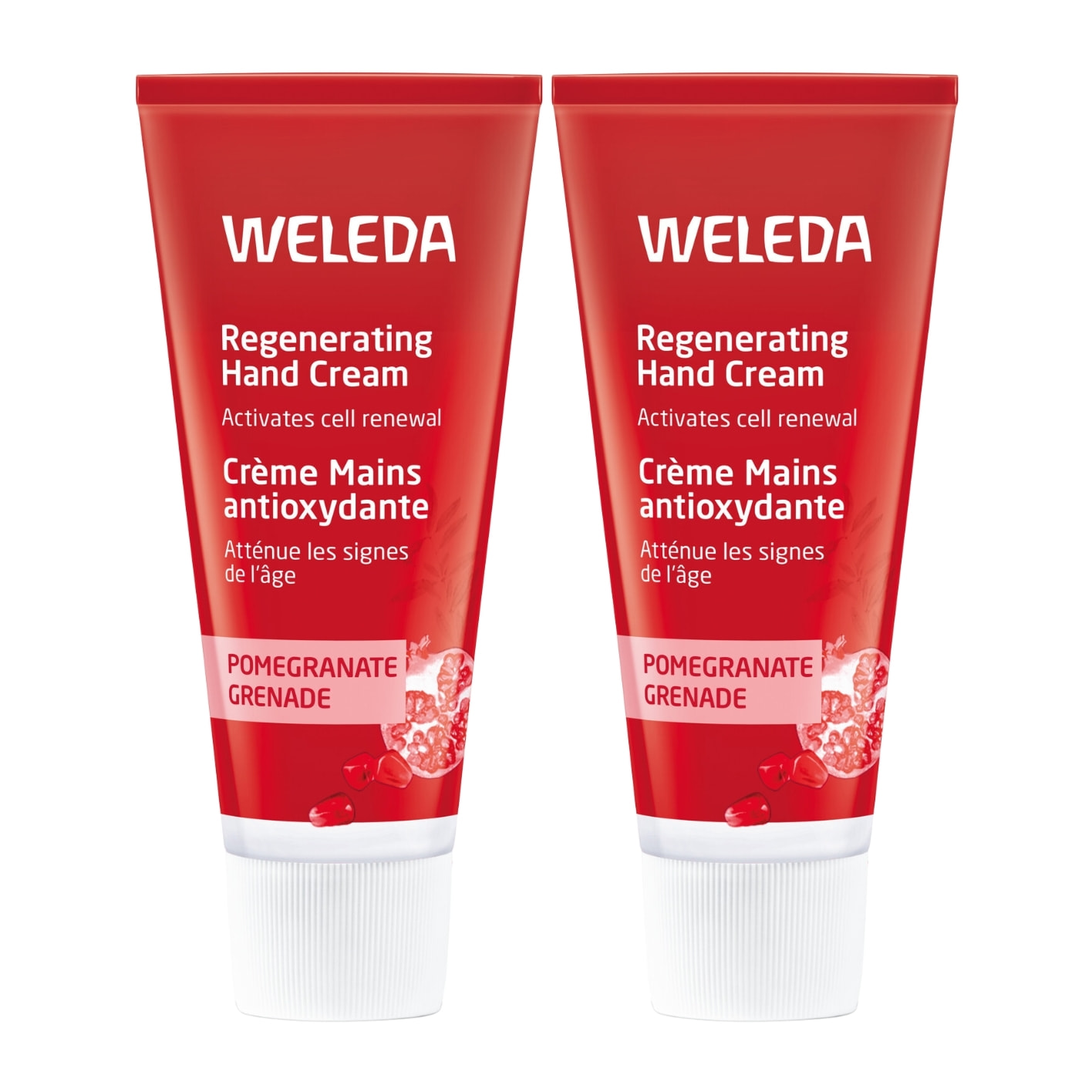 WELEDA - Duo Crème Mains antioxydante à la Grenade - Active le renouvellement cellulaire, action anti-oxydante - Vegan*- Certifié Natrue**- 50 ml  x 2