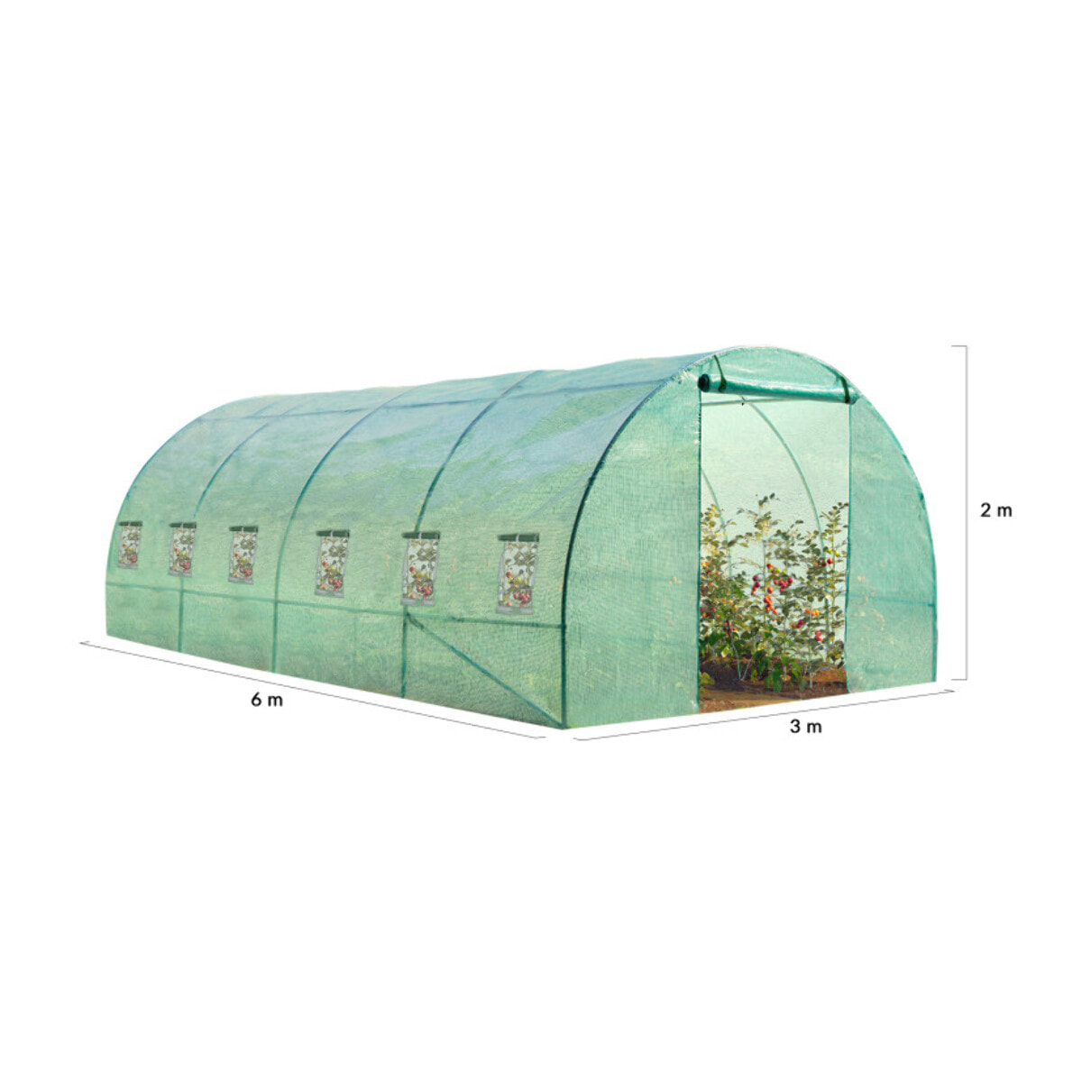 Serre 18m² verte - gamme maraichère