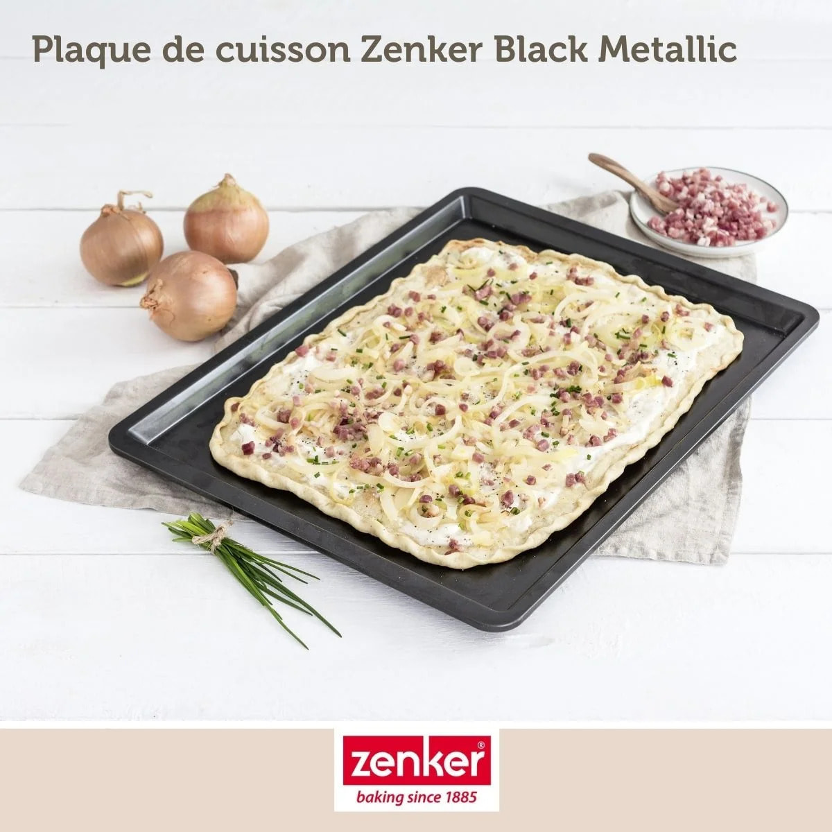 Plaque de cuisson four 42 x 32 cm Zenker Black Metallic