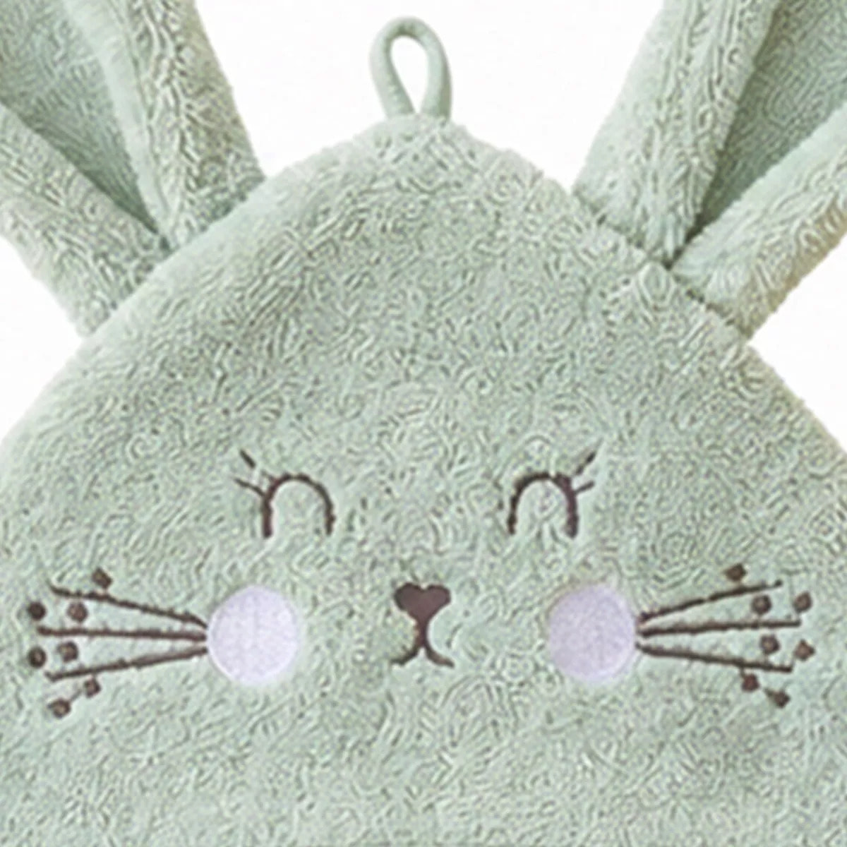 Peignoir enfant enfant pur coton 420 g/m² brodé vert Petit lapin vert d'eau