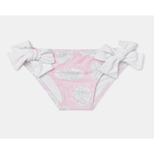 CULETIN ESTAMPADO ROSA Y VERDE CON LAZO