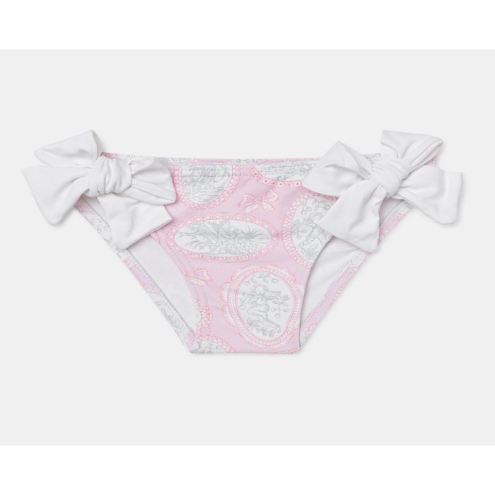 CULETIN ESTAMPADO ROSA Y VERDE CON LAZO