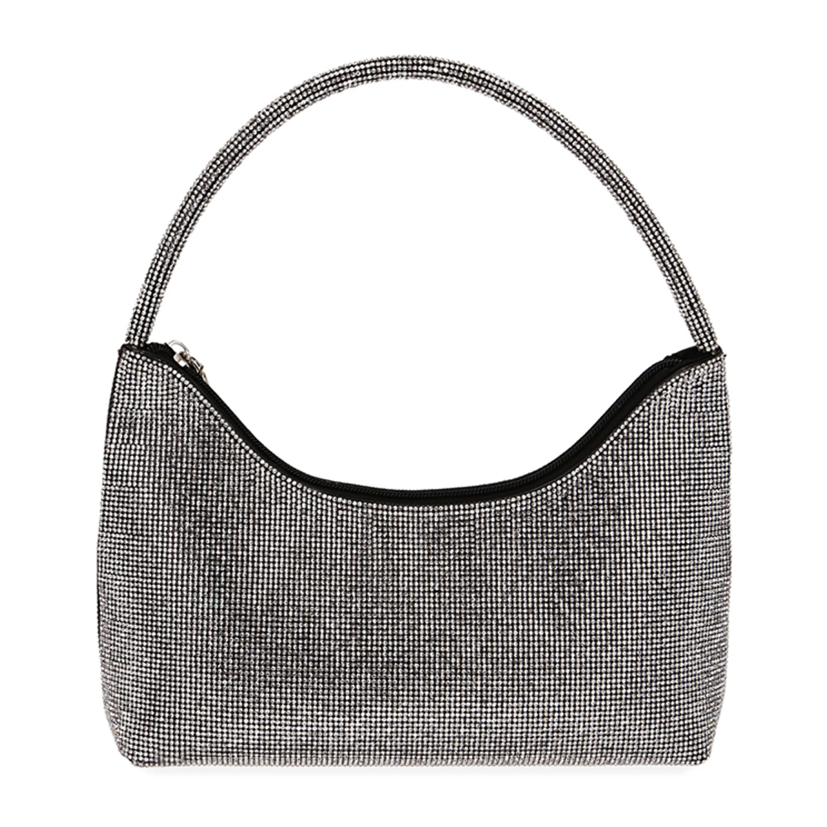 Mini bolso plateado metálico