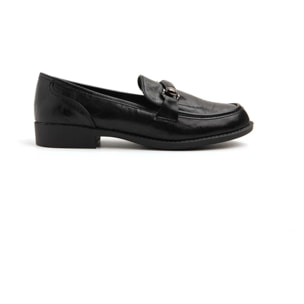 Mocassino slim-line con morsetto - NERO