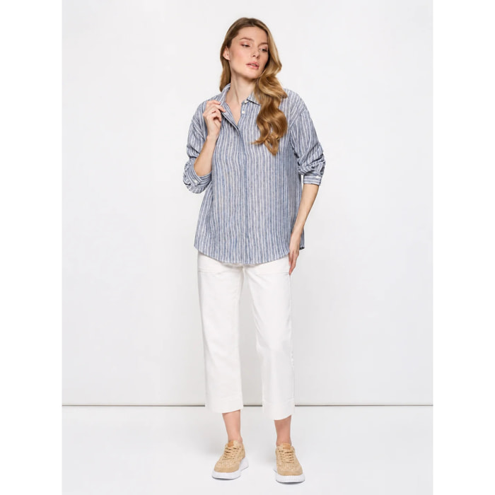Blusa Manga Larga Azul - Bitania