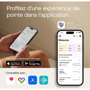 Pèse personne connecté WITHINGS Body Scan noir