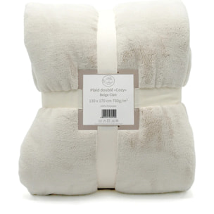 Plaid polaire 130x170cm 760g/m² - Cozy beige clair
