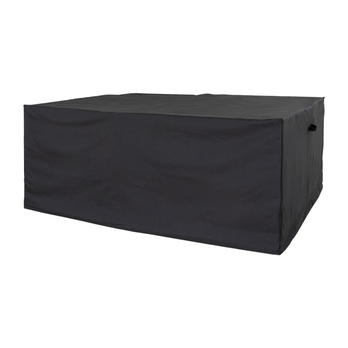 Telo coprimobili outdoor Luxury Cover in poliestere 600D nero — tavolo + 4 sedie