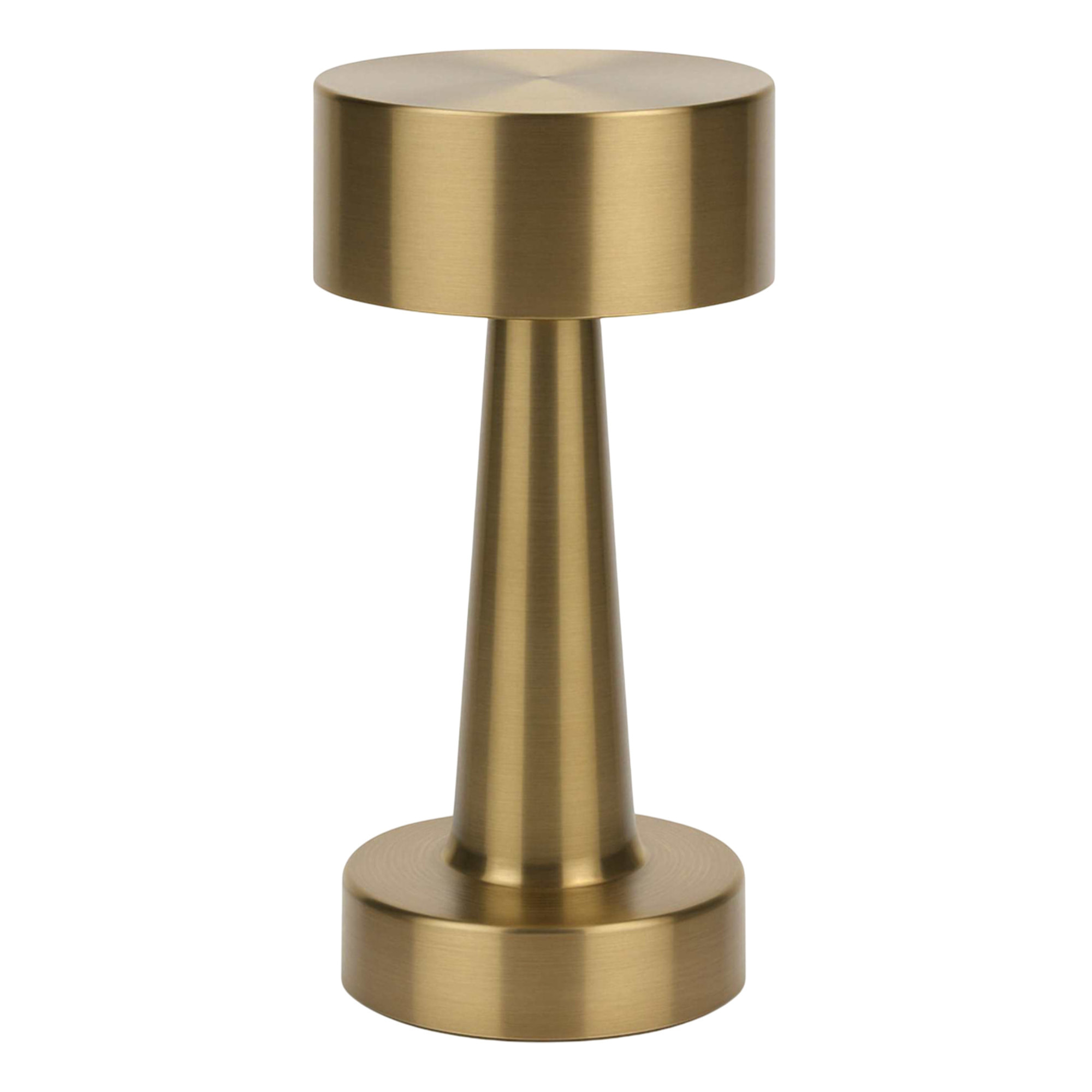 Well Home Lámpara de Mesa color Oro Recargable con 16 luces LED y 3 modos de iluminación Ø8,9x20,9cm