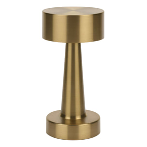 Well Home Lámpara de Mesa color Oro Recargable con 16 luces LED y 3 modos de iluminación Ø8,9x20,9cm