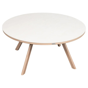 Table de jardin Nelora 8 places ronde beige