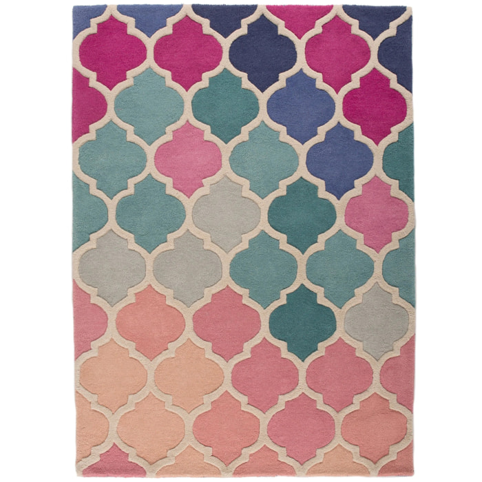 Tapis ROSELLA Rose/Bleu