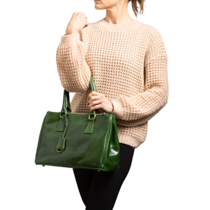 Borsa a tracolla  da donna In Vera pelle Made in Italy 35x23x16 cm