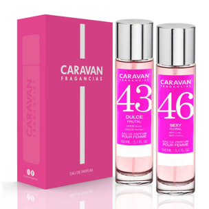Caravan fragancias - caja de regalo con 2 perfumes: nº46 y nº43 de 150 ml, para mujer
