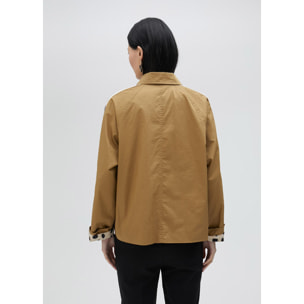 Trench corto cammello