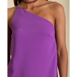 Blusa de mujer asimétrica sin mangas