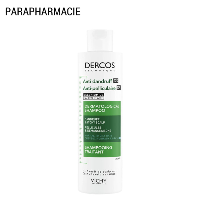 Dercos Technique - Shampooing Anti-Pelliculaire - Cheveux Normaux à Gras