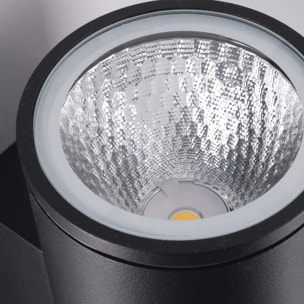 Forlight Aplique Ip54 Orion Double Emission Led 11,3W 3000K Negro 1135Lm
