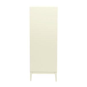 Buffet haut beige laqué mat 2 portes 1 tiroir L90 cm GRAY