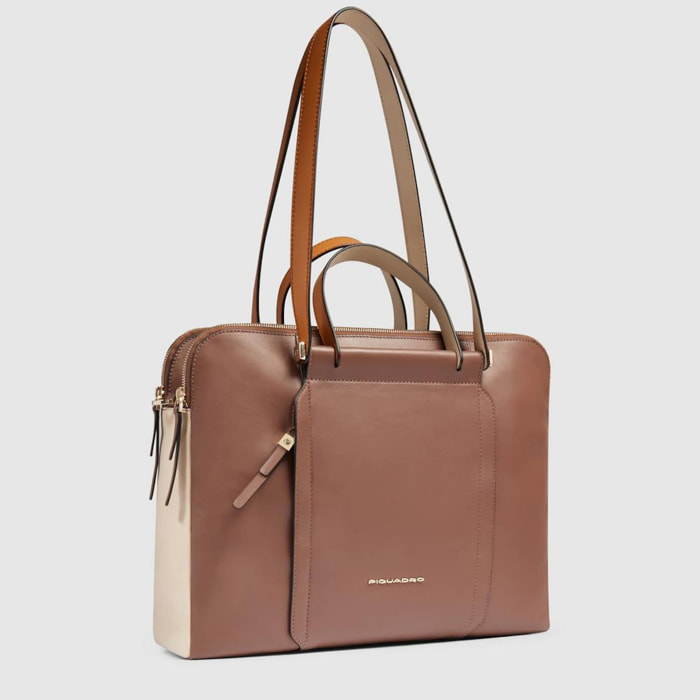 Piquadro Borsa porta pc e porta iPad® con protezioni antiurto e RFID