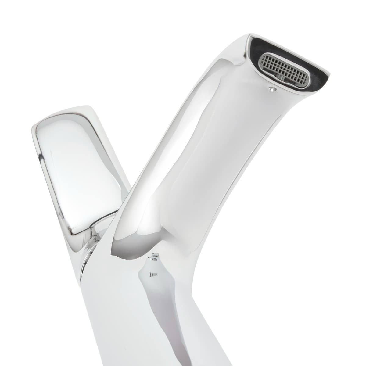 Infinitio mitigeur de lavabo avec bec cascade, sans vidage, chrome SATBSINF271 avec une garantie de 5 ans