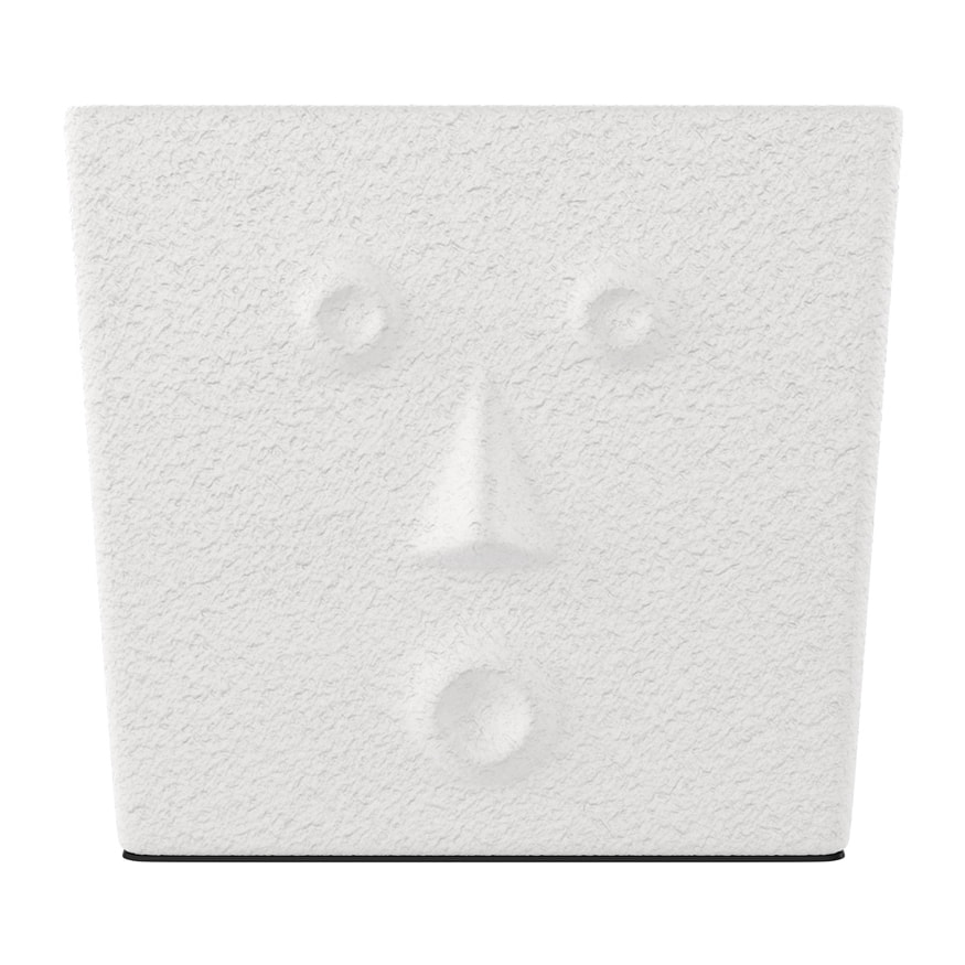 Cache-pot blanc en terre cuite H21 cm - Baho
