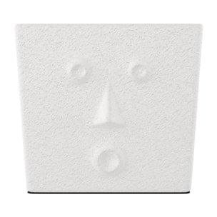 Cache-pot blanc en terre cuite H21 cm - Baho