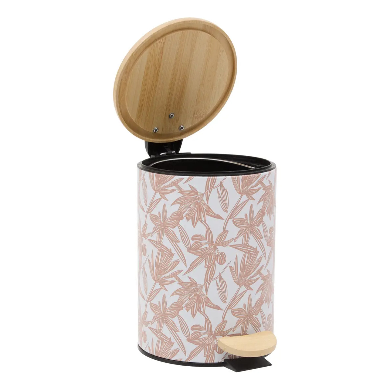 Poubelle Bloom ronde 2,7L rose