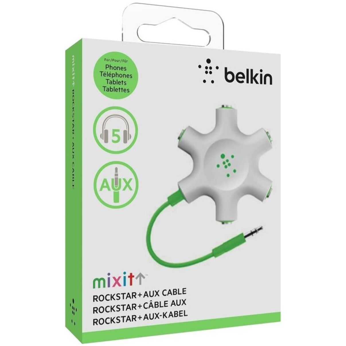 Dédoubleur BELKIN audio jack 3.5 mm x5 banc