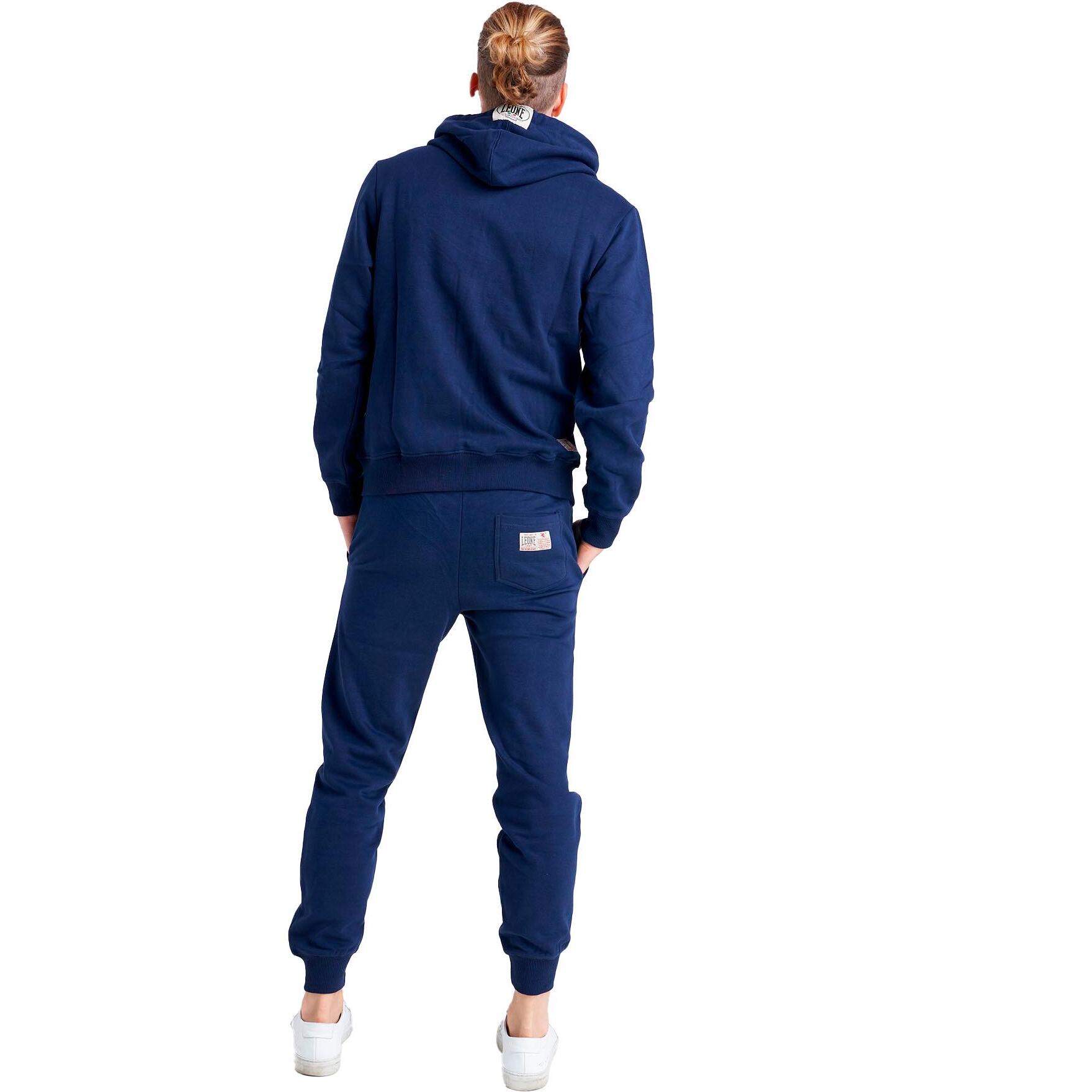 Chándal de invierno cepillado para hombre Leone Basic Vintage con capucha y cremallera