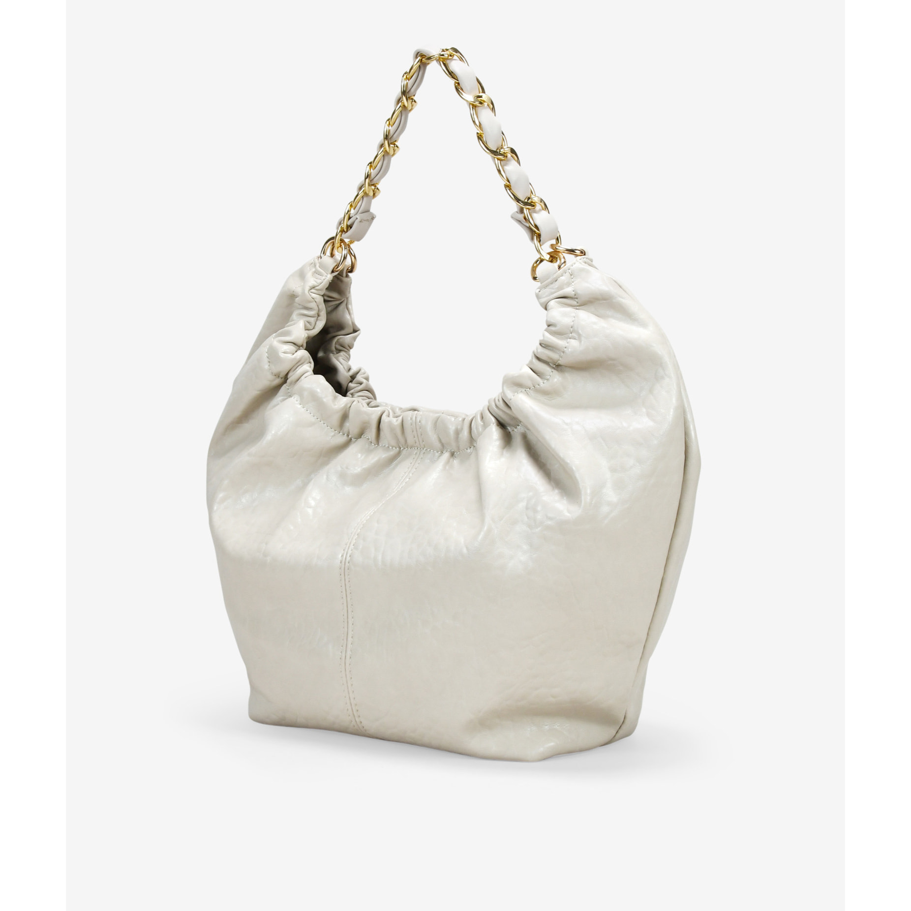 Bolso de hombre beige con cadena