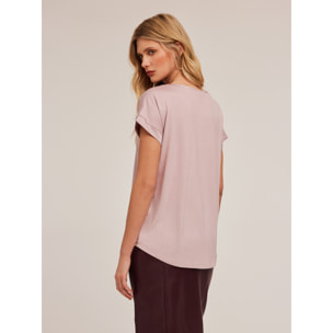 Motivi - Camiseta bimaterial - Rosa