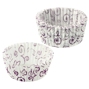 Lot de 50 moules à muffins en papier motif fleur violette 7 cm Zenker Smart Pastry