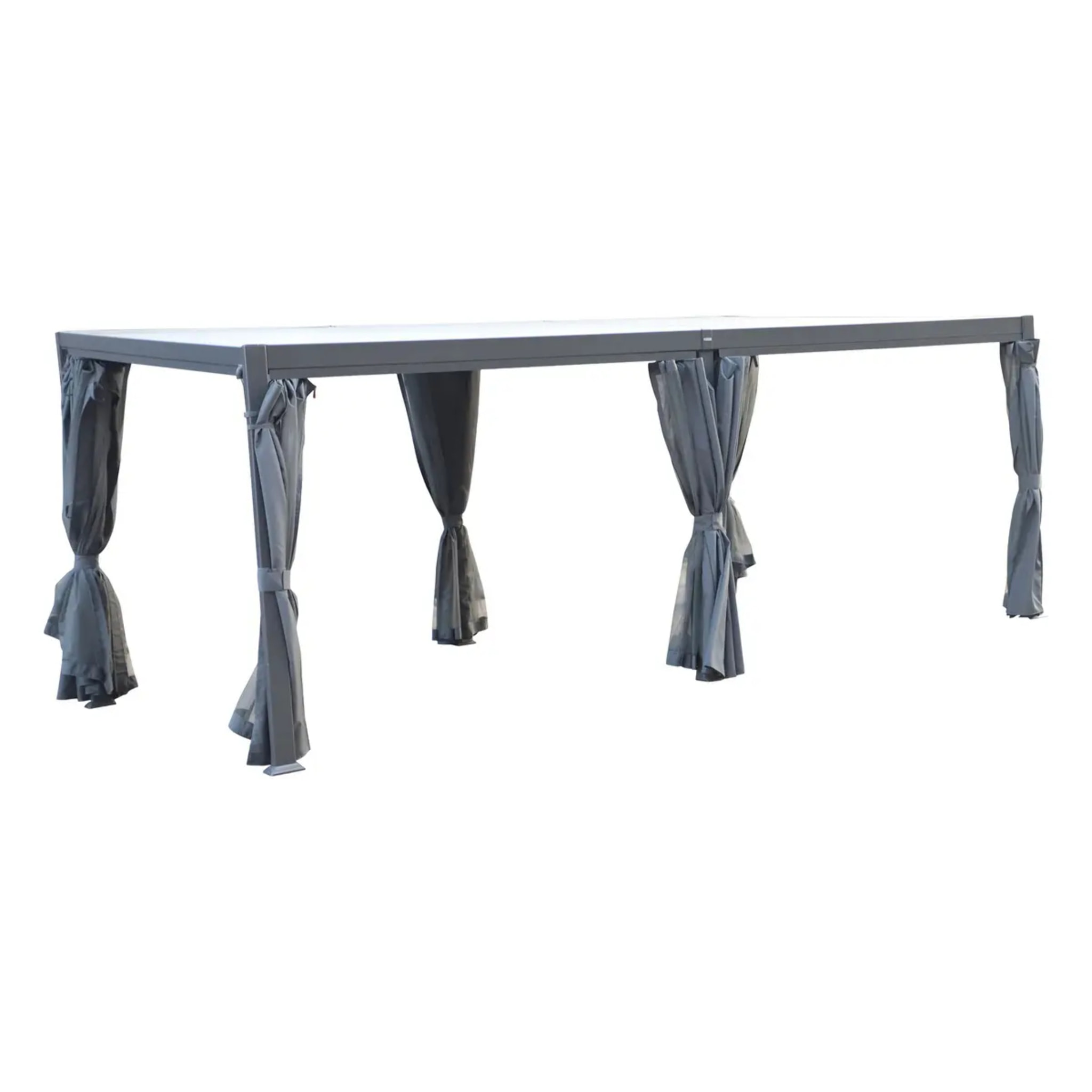 Rideaux pour pergola biocliamtique "Avila" Ardoise 6 x 3,5m en polyester