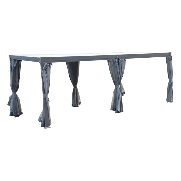 Rideaux pour pergola biocliamtique "Avila" Ardoise 6 x 3,5m en polyester