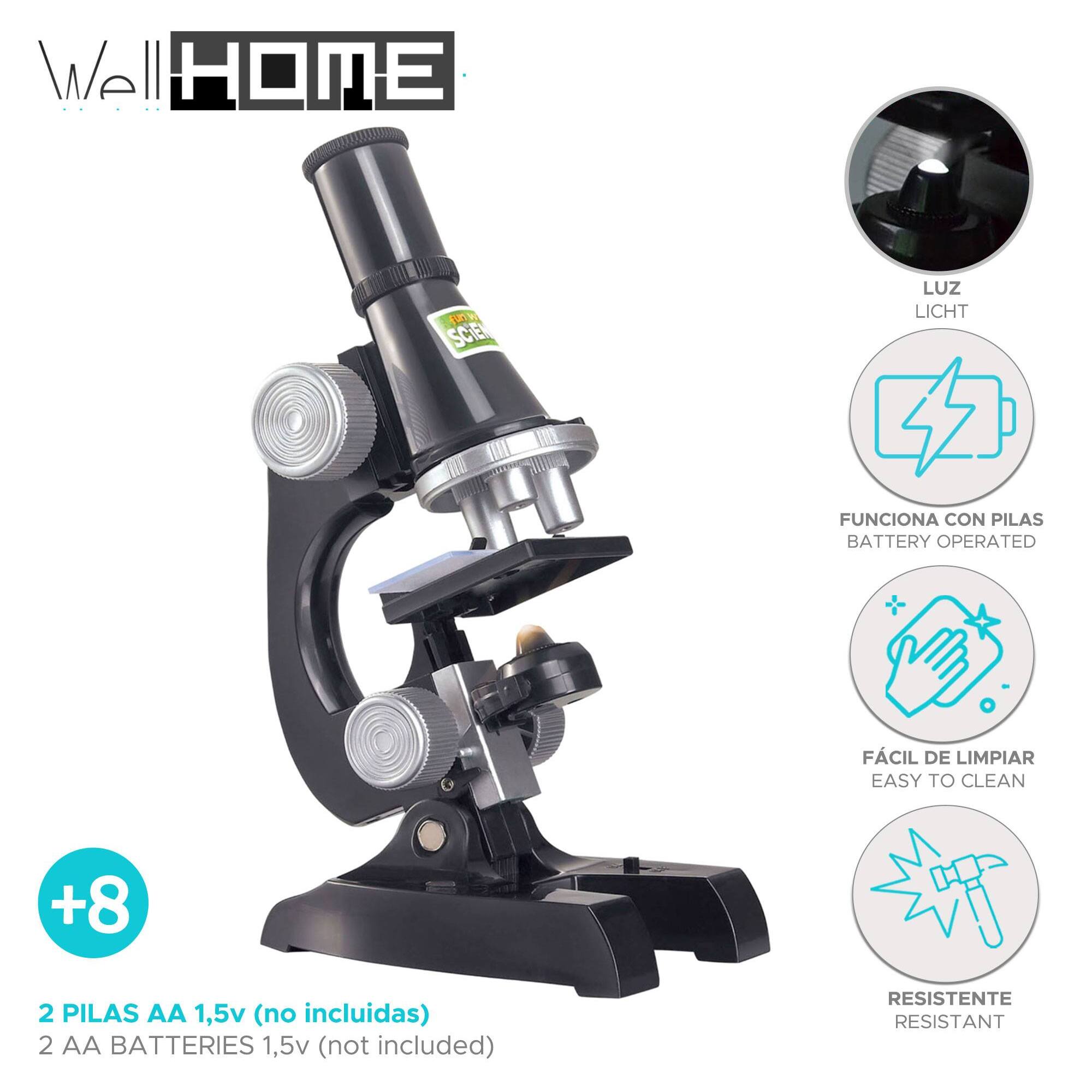 Well home kit educativo de microscopio