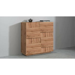 Armadio multiuso 2 ante Aulla, Mobile multifunzione, Armadietto a 2 ante, 120x44h126 cm, Rovere