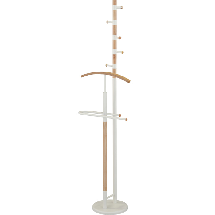 Perchero-galán Nature madera roble-blanco 178x47x31 cm