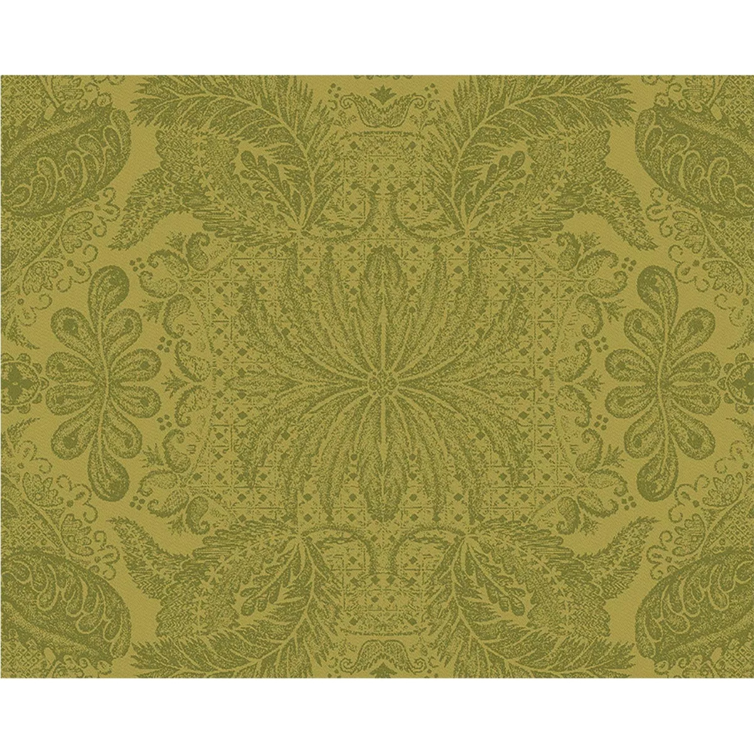 Set pur coton motif jacquard or Mille isaphire vermeil