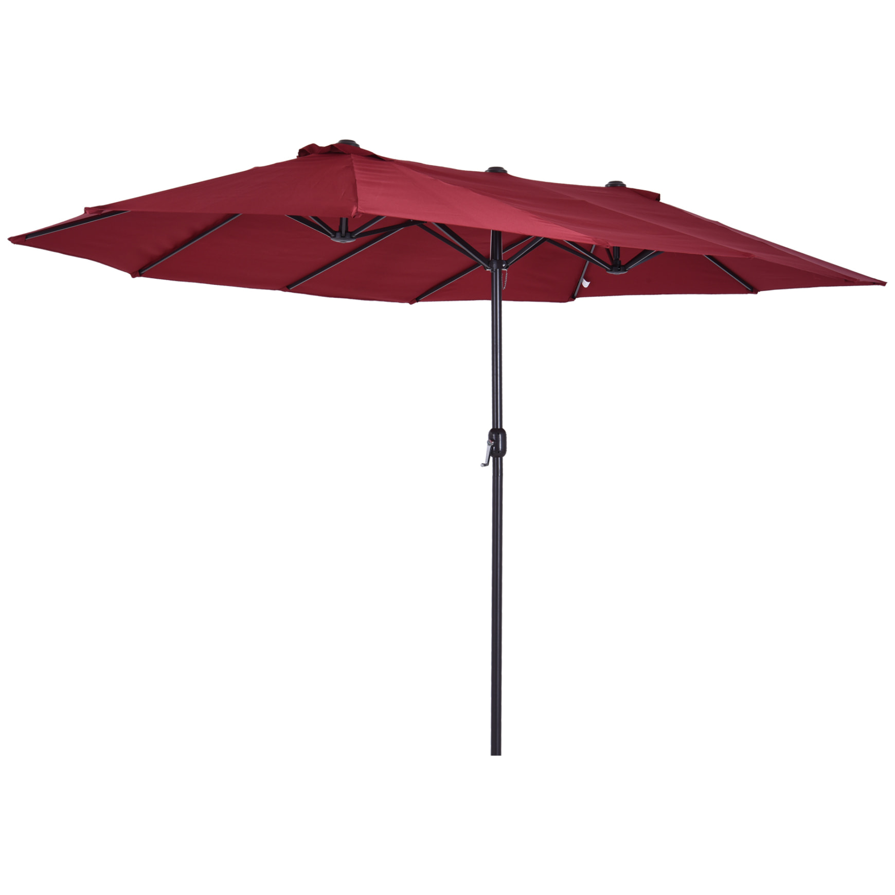 Grand parasol droit de jardin acier polyester