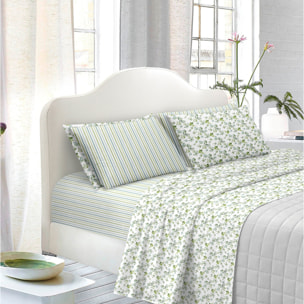 TESS HOME COLLECTION Completo letto matrimoniale Farfalle in Puro Cotone