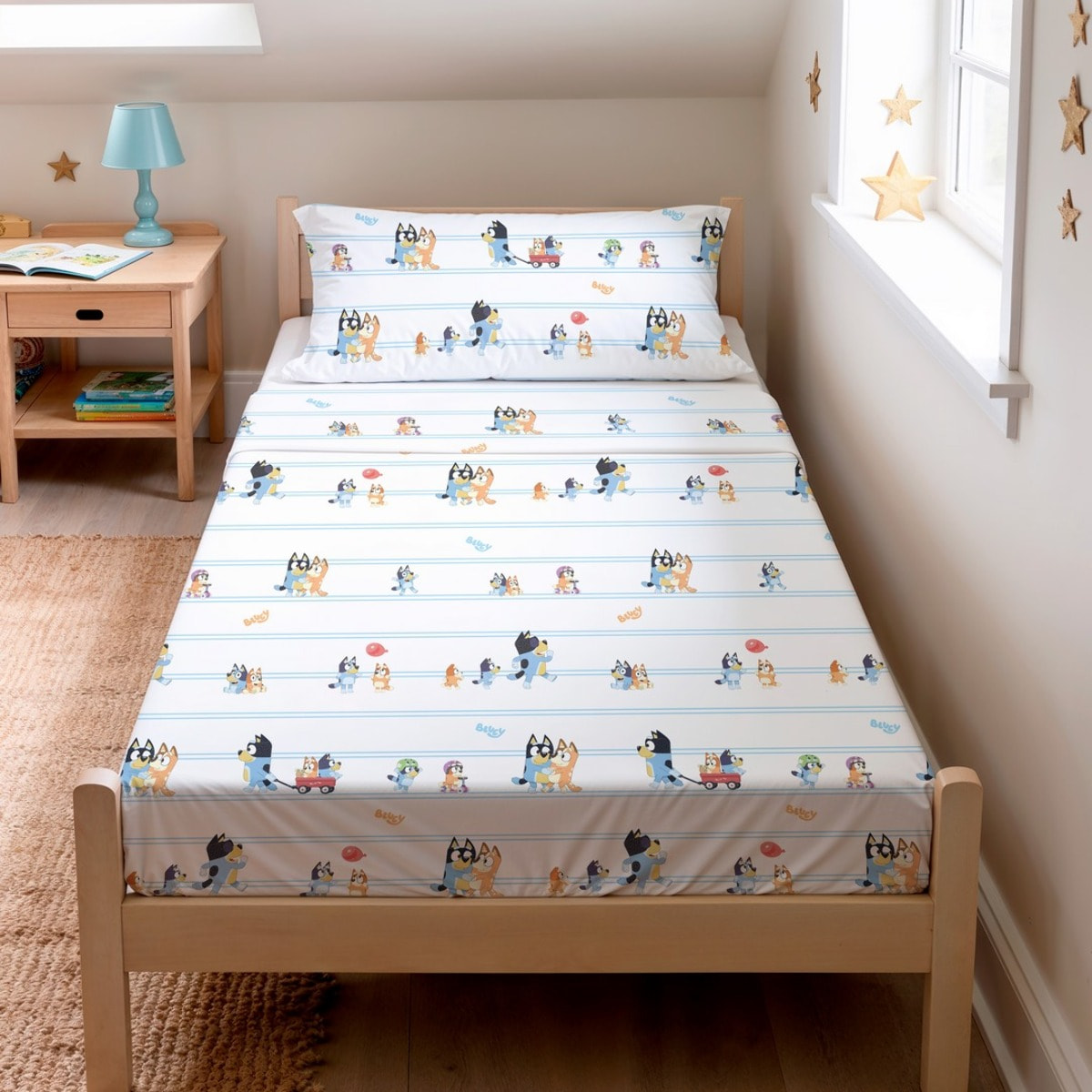 Sábana encimera BLUEY + funda almohada 45x125