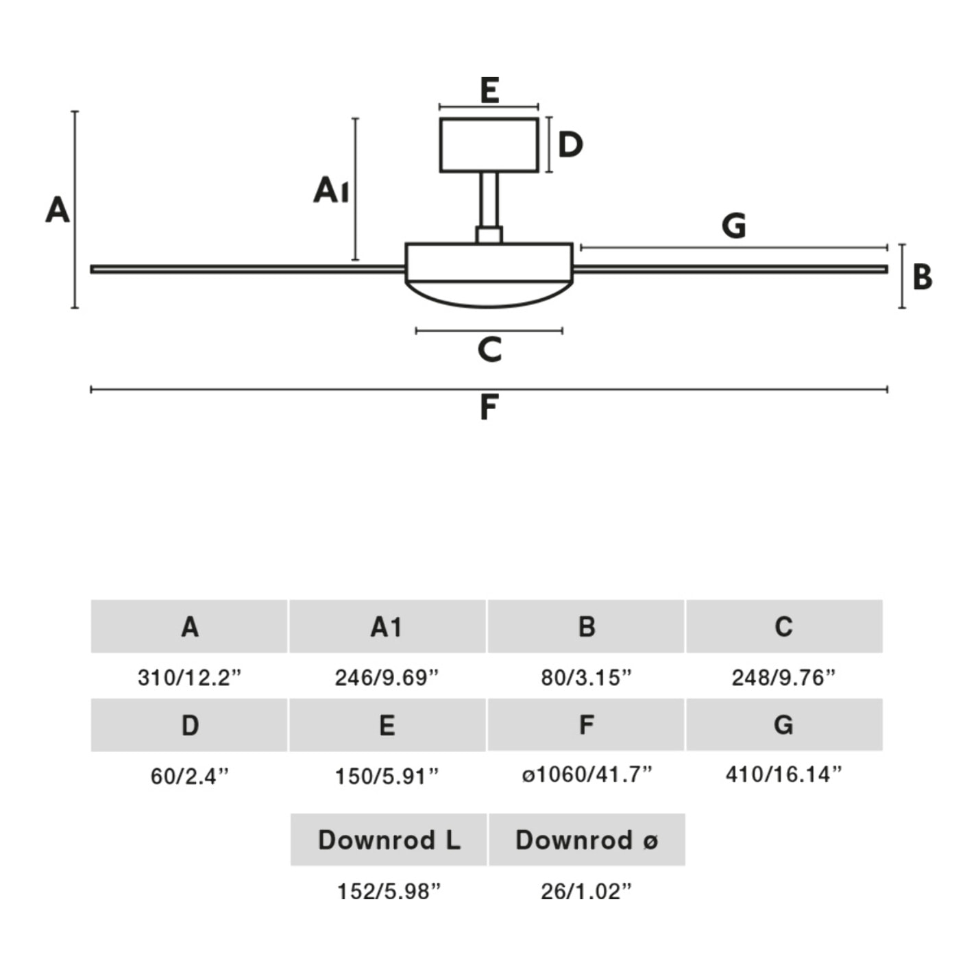 MINI MALLORCA S Ventilatore a soffitto bianco/acero per lengo