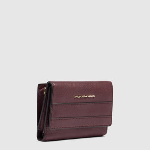 Piquadro Portafogli da piccolo in pelle con porta carte di credito, schermato con protezione RFID