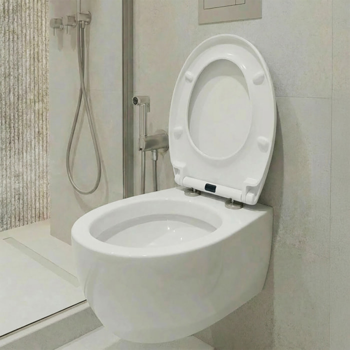 Abattant wc Thermo Dur EASY CLEAN Blanc - Charnières Inox MSV