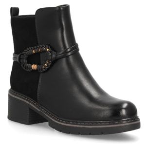 Botines casual para mujer con mosquetón trenzado