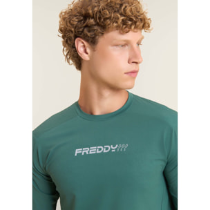 T-shirt slim manica lunga con fit tecnico